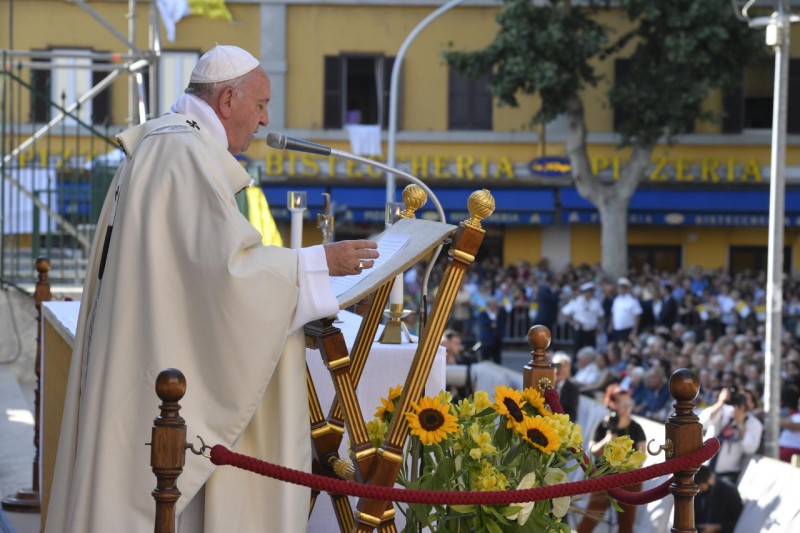 Homilía del Papa en la Misa celebrada en Casal Bertone, 23 junio 2019 © Vatican Media
