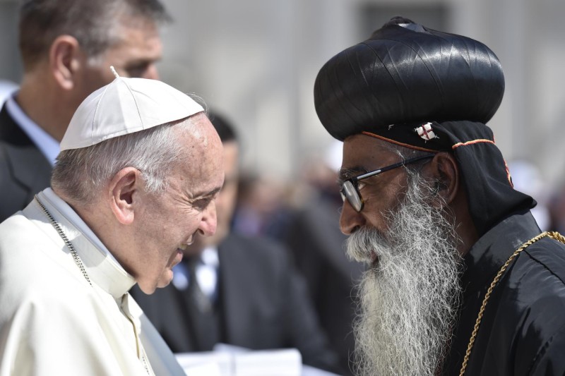 Tercer encuentro De Francisco con Tawadros II © Vatican Media