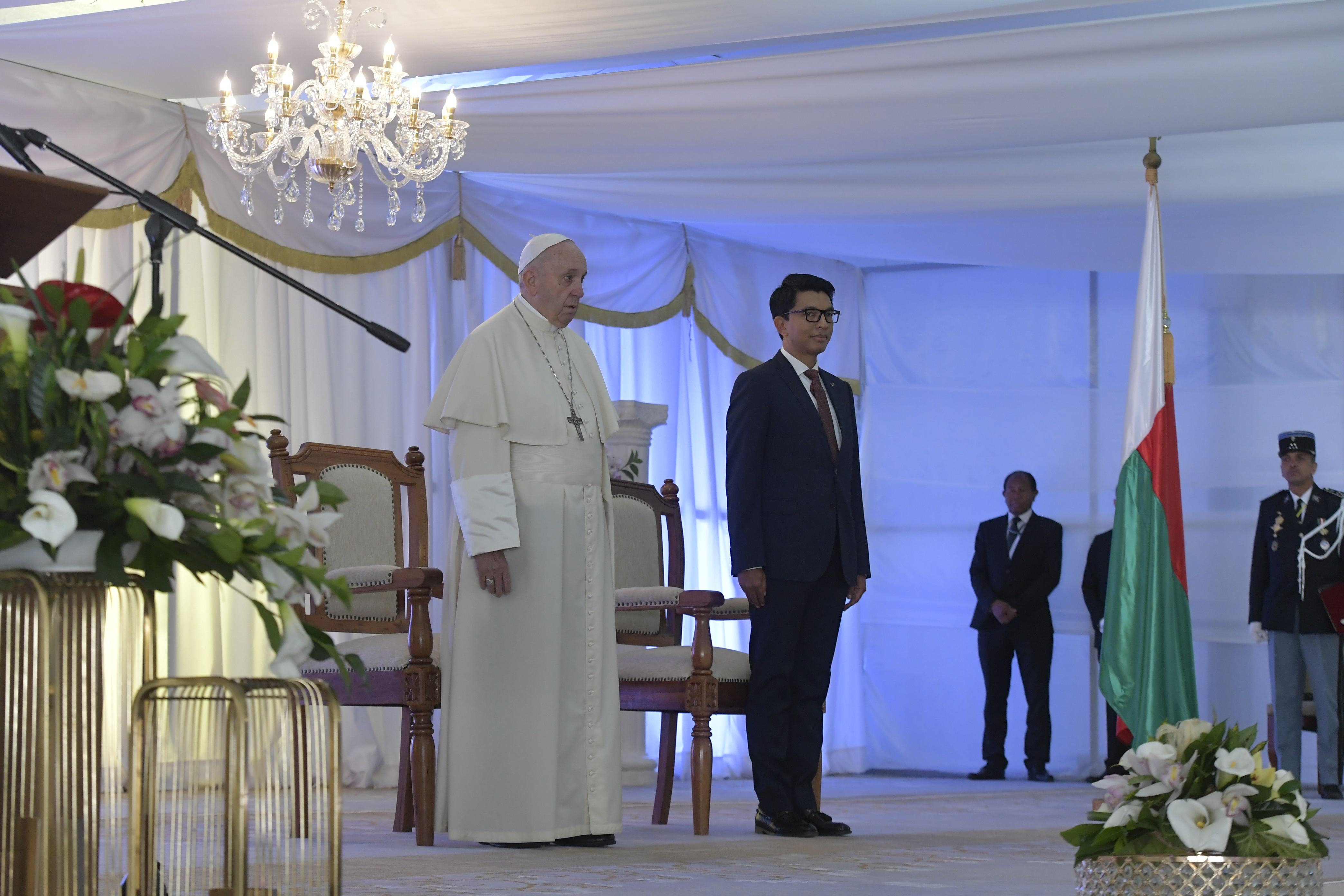 El Papa y el presidente de Madagascar © Vatican Media