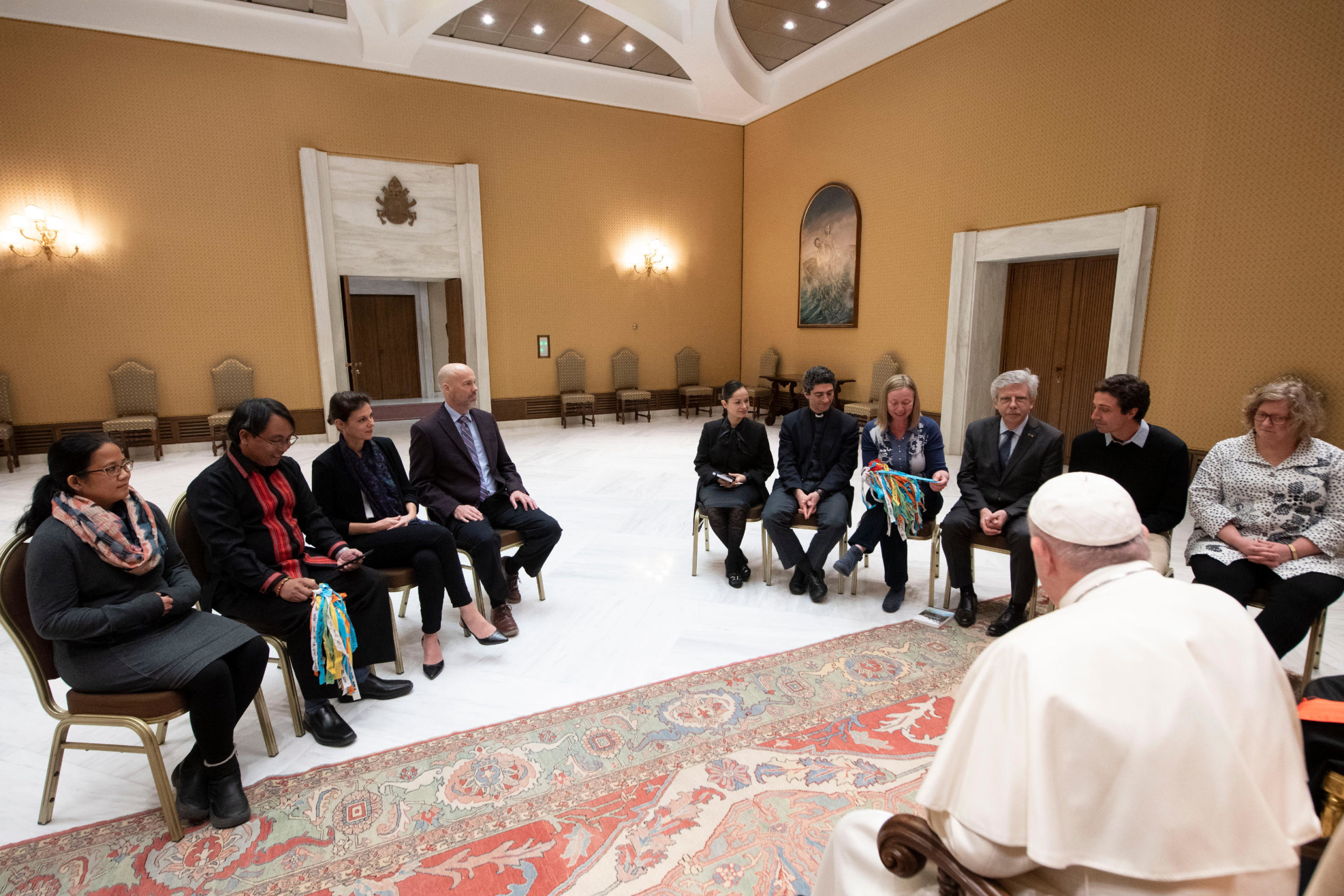 Miembros del Movimiento Católico Mundial por el Clima se reúnen con el Papa © Vatican Media
