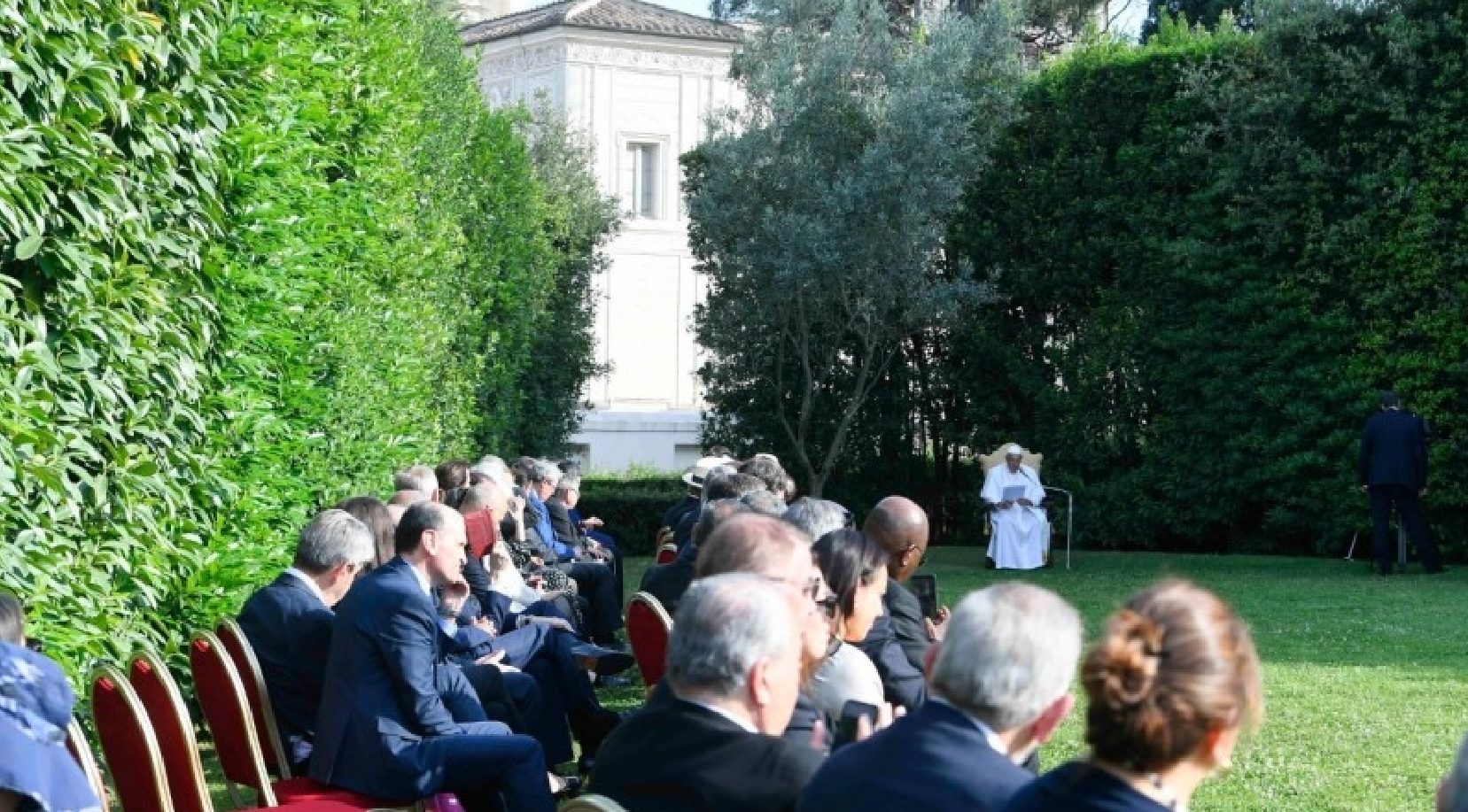 el Papa Francisco presidió una conmemoración en los Jardines Vaticanos