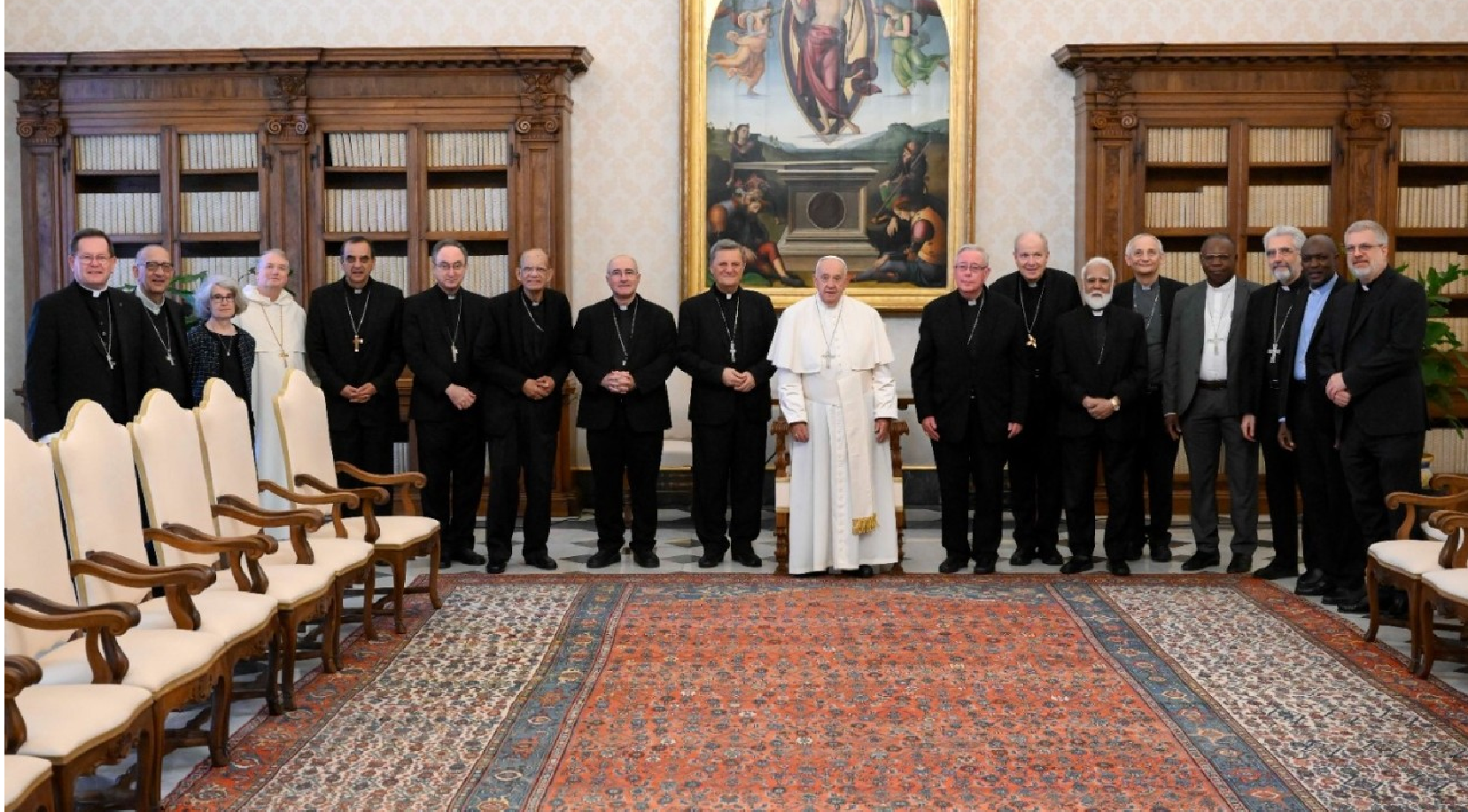 los miembros del Consejo fueron recibidos en audiencia por el Papa Francisco, quien les animó a continuar su trabajo.