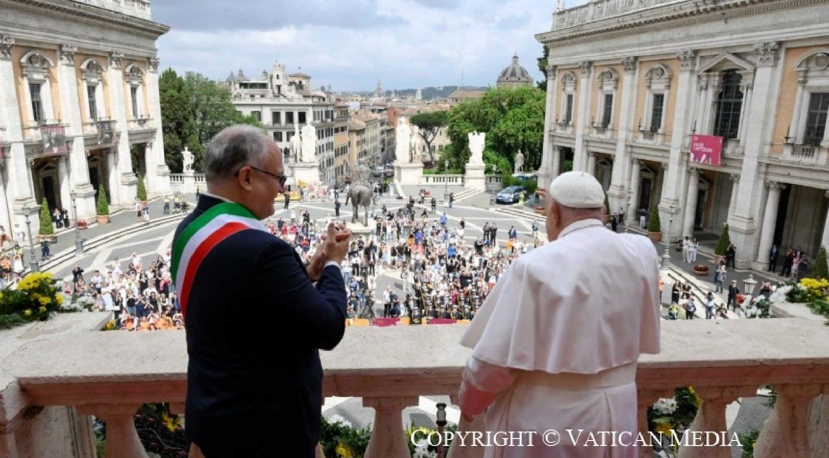 Papa Francisco en ocasión de su visita al alcalde