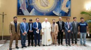 el Papa Francisco recibió en audiencia a un grupo de representantes de la comunidad musulmana de Afganistán en Italia