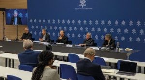 press conference at the Holy See Press Office on Monday, Sept. 16, 2024. Credit: Daniel Ibáñez/CNA