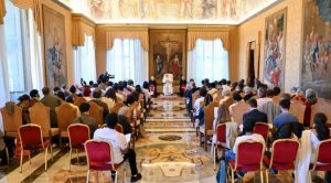 el Papa Francisco recibió en audiencia a un grupo de representantes de Pax Romana (MIEC/IMCS).