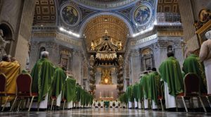 el Papa Francisco participó en la misa conclusiva de la XVI Asamblea General del Sínodo de los Obispos