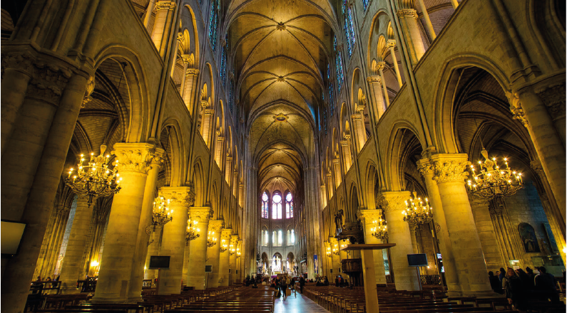 Interior de la Catedral de Notre Dame