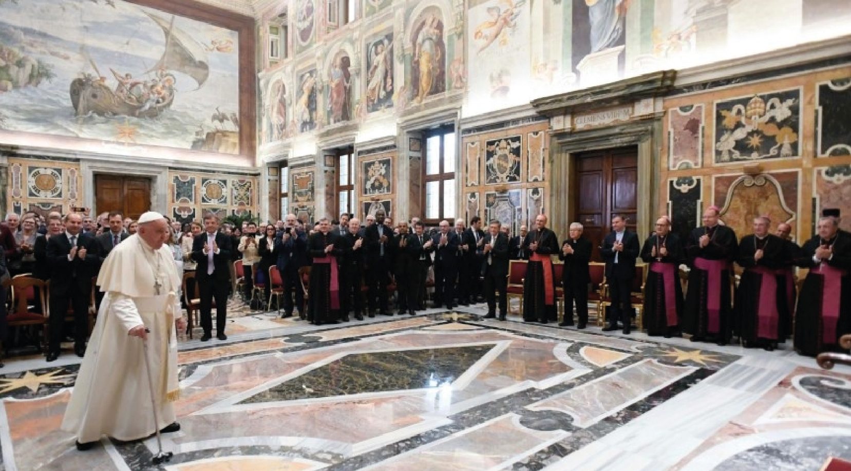 Papa Francisco recibió en audiencia a los participantes en la Asamblea Plenaria del Dicasterio para la Comunicación en la Sala Clementina del Palacio Apostólico