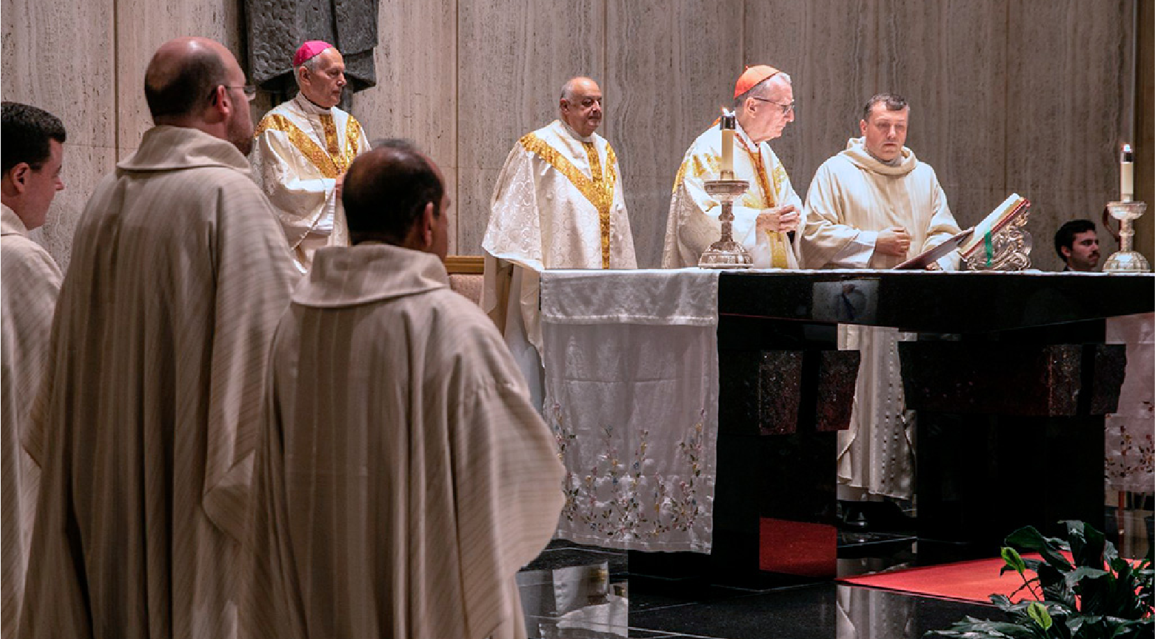 El cardenal Pietro Parolin, secretario de Estado, celebró una misa de acción de gracias