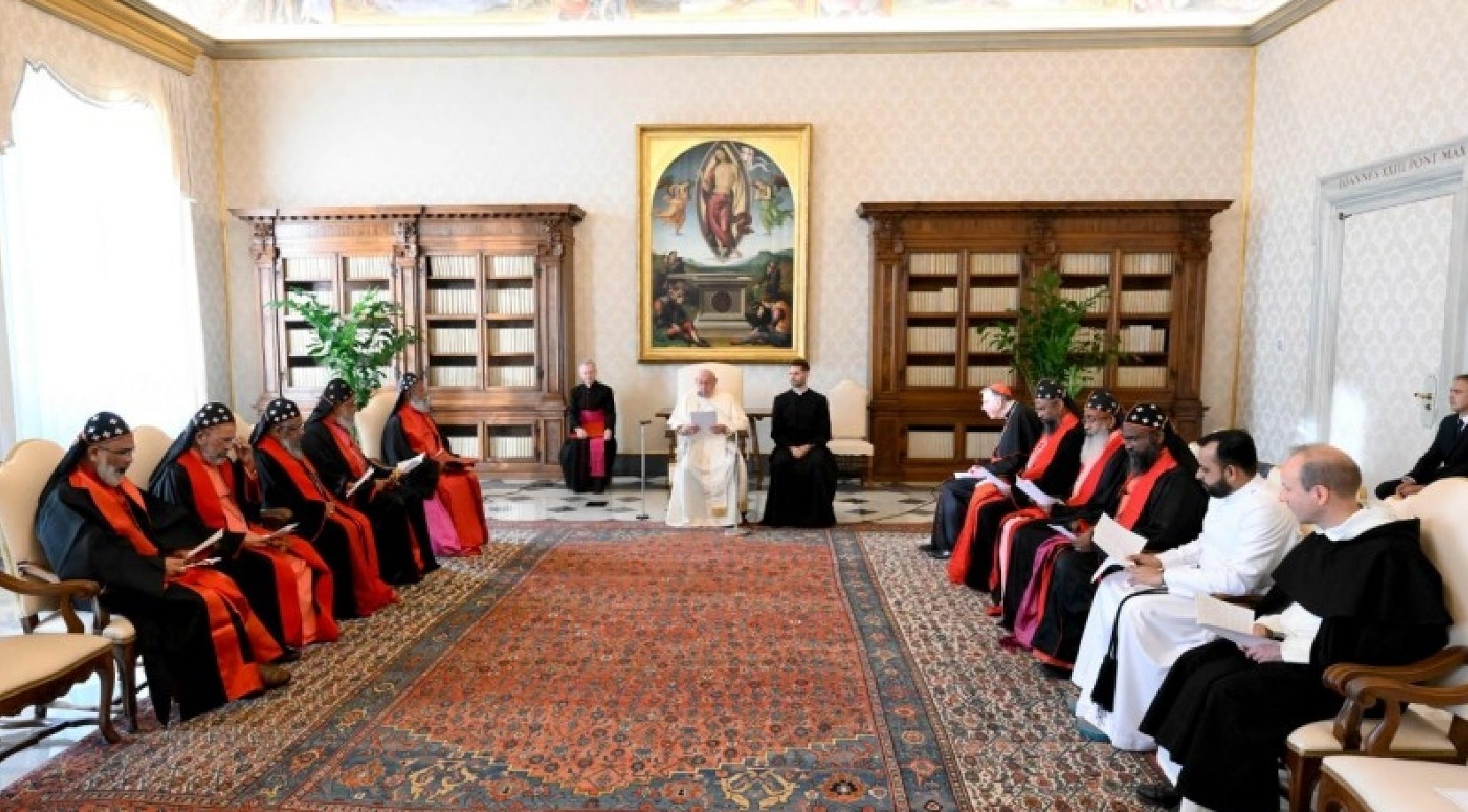 el Papa Francisco recibió en audiencia a los líderes de la iglesia Siro-Malankara Mar Thoma, de India