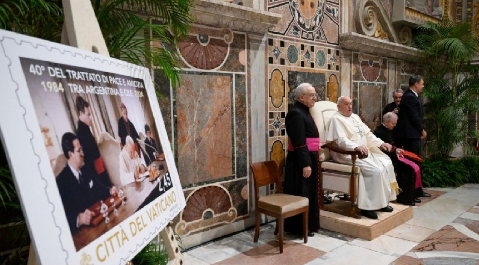 el Papa subrayó que la paz y la amistad, elementos esenciales del tratado