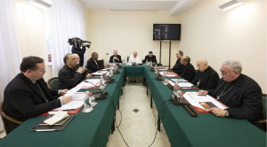 Estuvieron presentes con el Papa los cardenales que forman parte del Consejo y el Secretario.