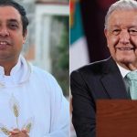 el sacerdote católico mexicano José Arturo López Cornejo y el expresidente Andrés Manuel López Obrador